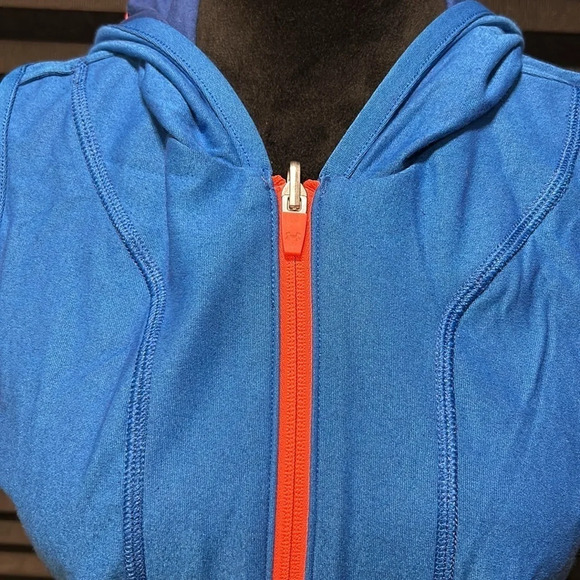 Under Armour Girls Youth Blue & Orange Hooded Zip Front Reversible Vest YXL - Picture 6 of 12